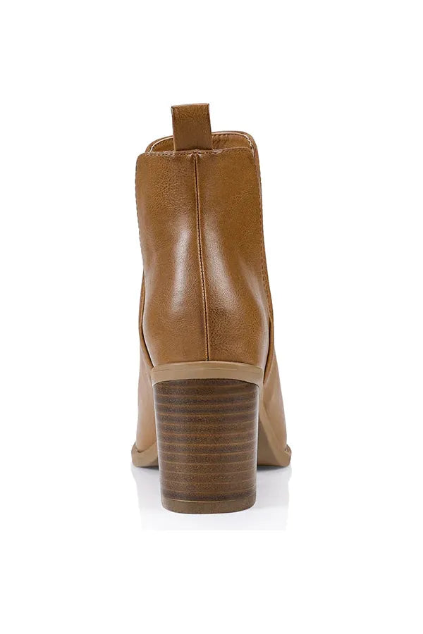 Tan cut out ankle boots discount
