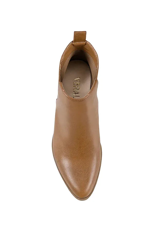 Santana Cut Out Ankle Boots Tan