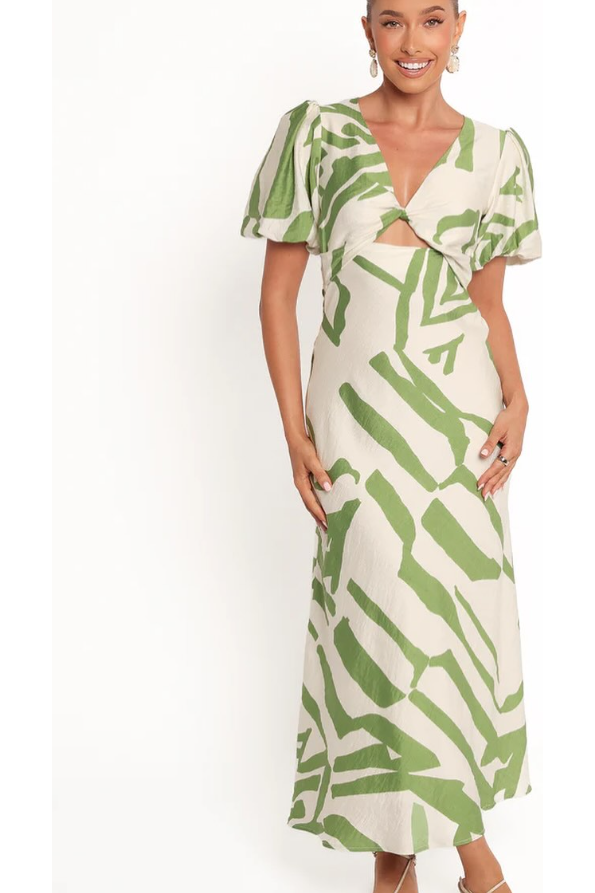 Montana Dress Green/Cream