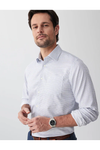 Non Iron Dobby Mini Check Shirt Navy