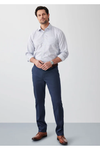 Non Iron Dobby Mini Check Shirt Navy
