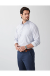 Non Iron Dobby Mini Check Shirt Navy