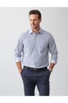 Non Iron Twill Stripe Shirt Navy