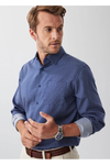 Easy Care Geo Print Shirt Navy