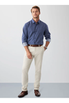 Easy Care Geo Print Shirt Navy