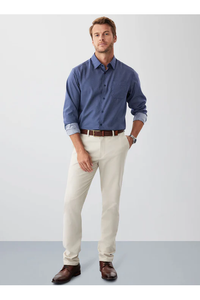 Easy Care Geo Print Shirt Navy