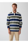 Block Stripe Rugby Khaki