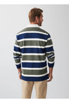Block Stripe Rugby Khaki