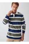 Block Stripe Rugby Khaki