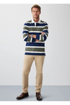 Block Stripe Rugby Khaki