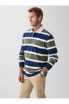 Block Stripe Rugby Khaki