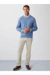 Cotton Textured Crew Blue