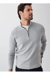 High Flex Twill Half Zip Jumper Grey
