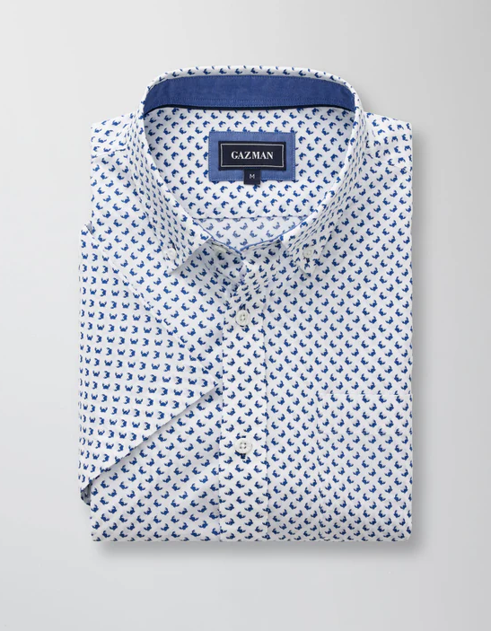 Casual Crab Print S/S Shirt