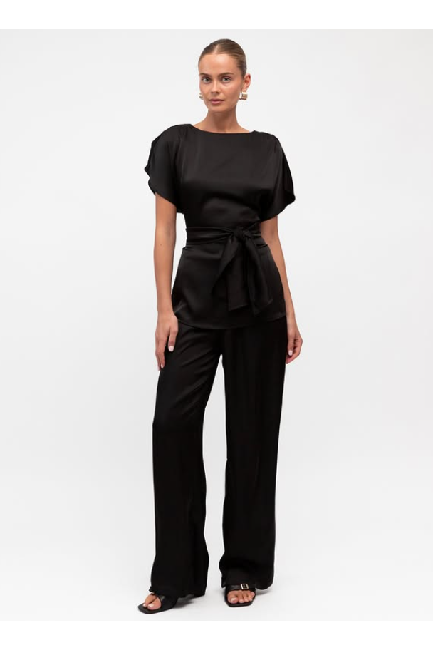 Minnie Satin Pant Black