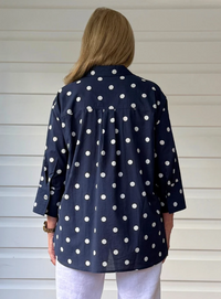 Riviera Spot Shirt Navy/White