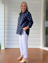 Riviera Spot Shirt Navy/White
