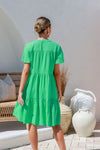 Sofia Linen Dress Green