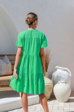 Sofia Linen Dress Green
