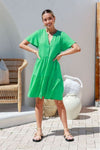 Sofia Linen Dress Green