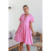 Sofia Linen Dress Pink