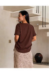 Star Sequin Tee Chocolate
