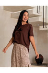Star Sequin Tee Chocolate