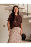 Star Sequin Tee Chocolate