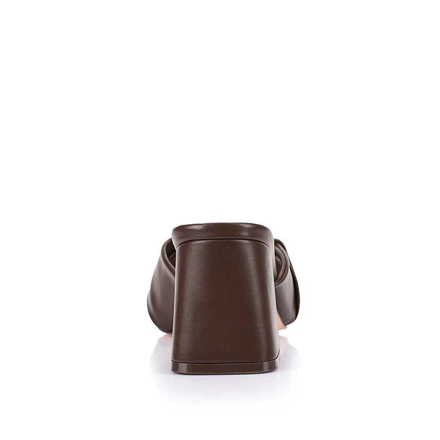 Stella Block Heel Mules Chocolate