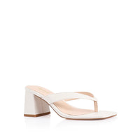 Stoked Block Thong Heel Chalk