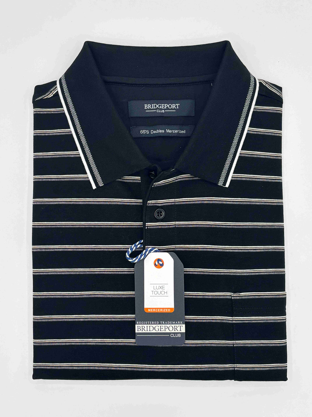 Double Mercerized Mens Polo Black