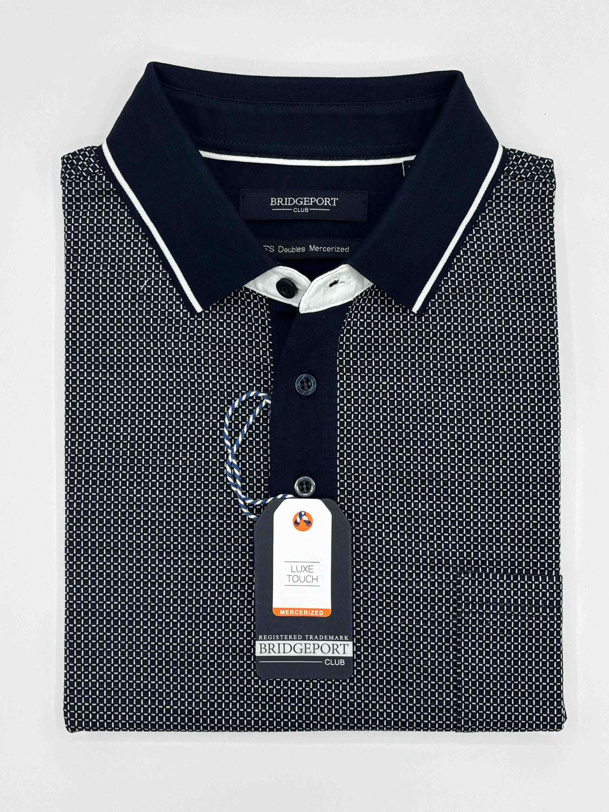 Double Mercerized Mens Polo Midnight