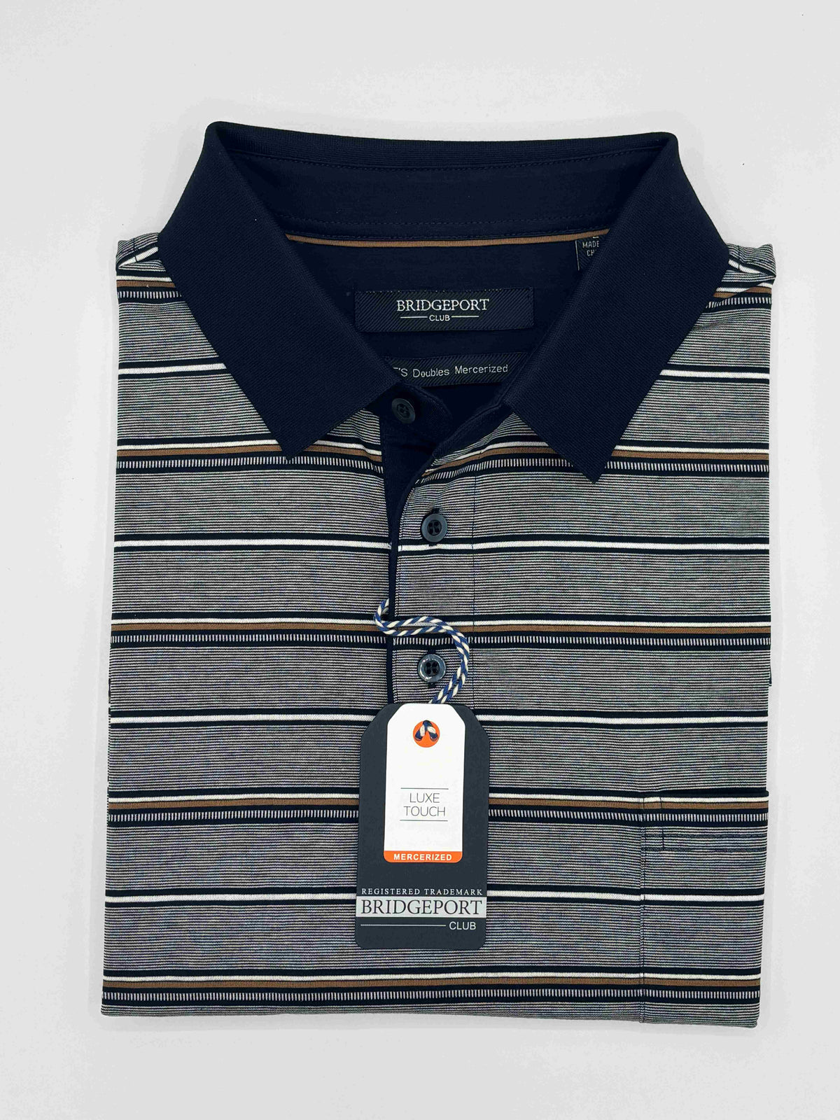 Double Mercerized Mens Polo Navy