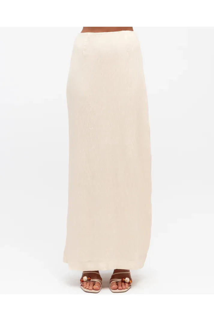 Textured Maxi Skirt Ivory