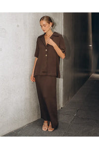 Textured Shirt Chocolate