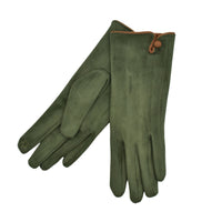 One Button Gloves Olive