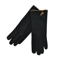 One Button Gloves Black