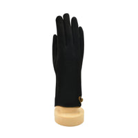 One Button Gloves Black