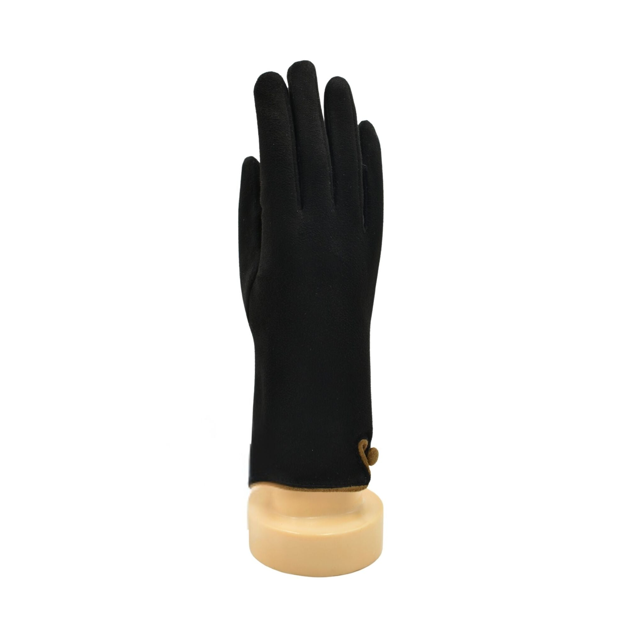 One Button Gloves Black
