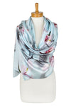 Magnolia Flower Scarf Baby Blue