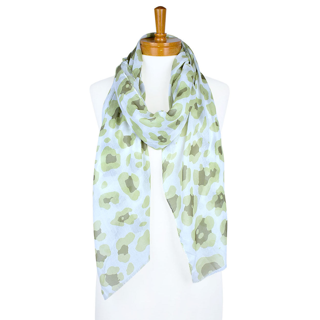 Animal Print Scarf Olive