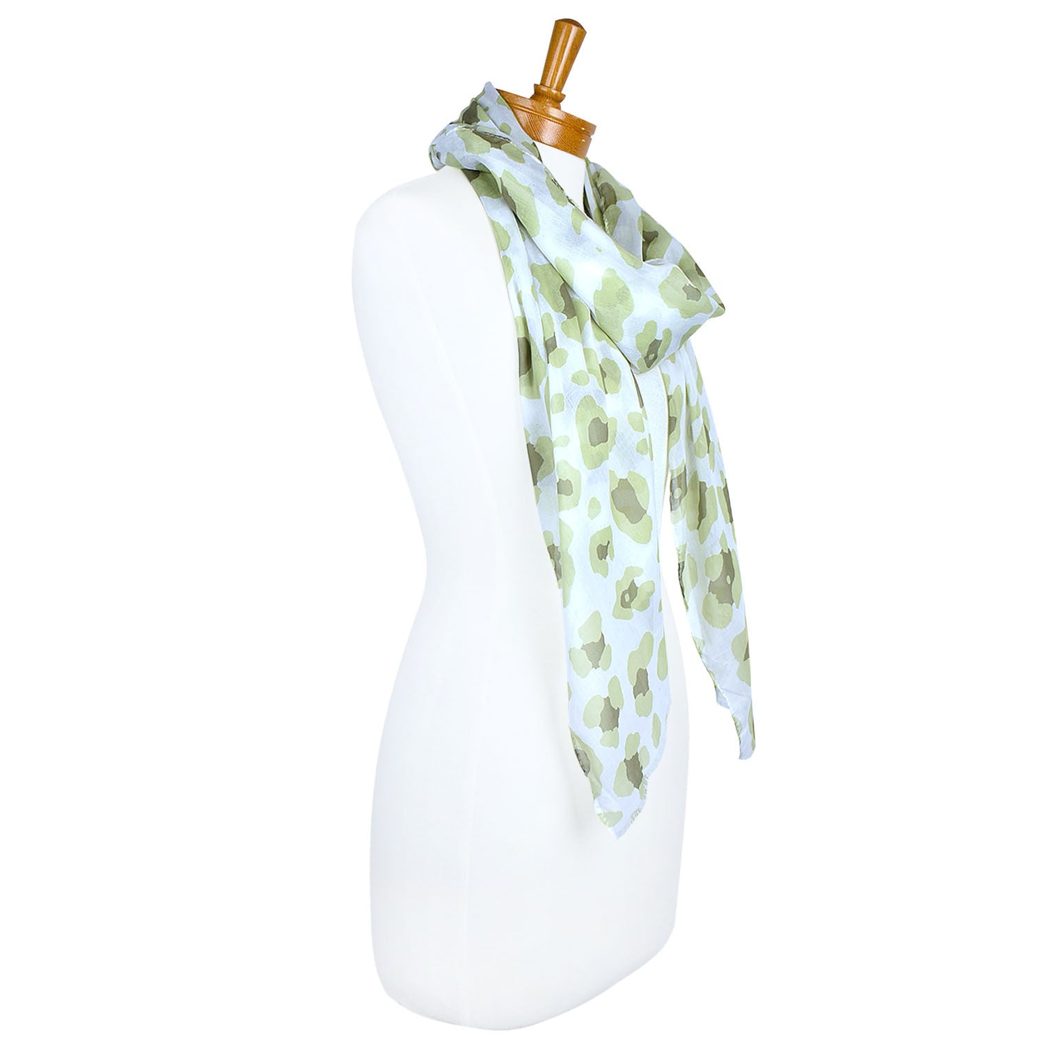 Animal Print Scarf Olive