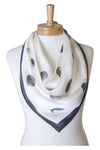 Polka Dot Scarf White