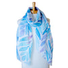 Abstract Leaves Scarf Blue