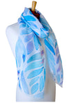 Abstract Leaves Scarf Blue