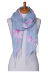 Floral Garden Scarf Light Grey
