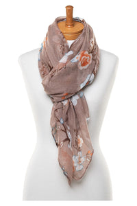 Floral Scarf Brown