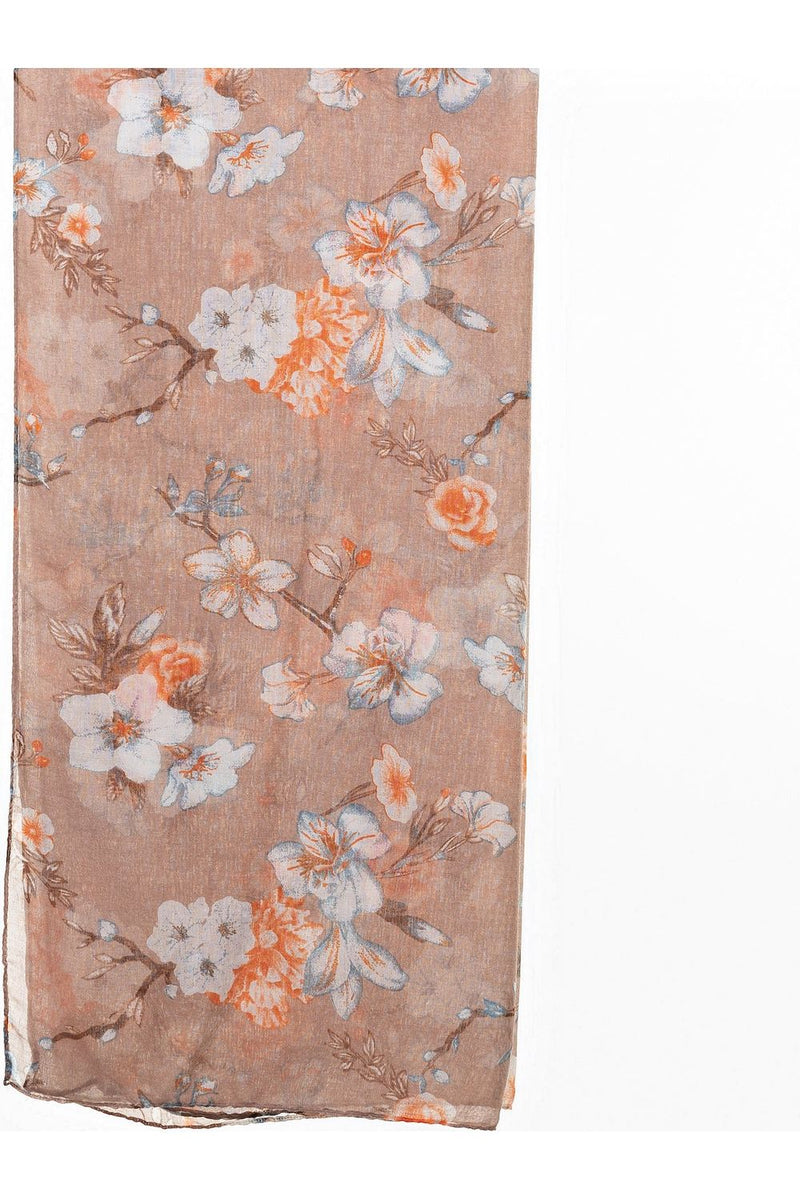 Floral Scarf Brown