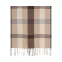 Classic Plaid Scarf Brown/Beige