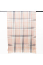 Thin Plaid Scarf Winter Pink